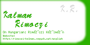 kalman rimoczi business card